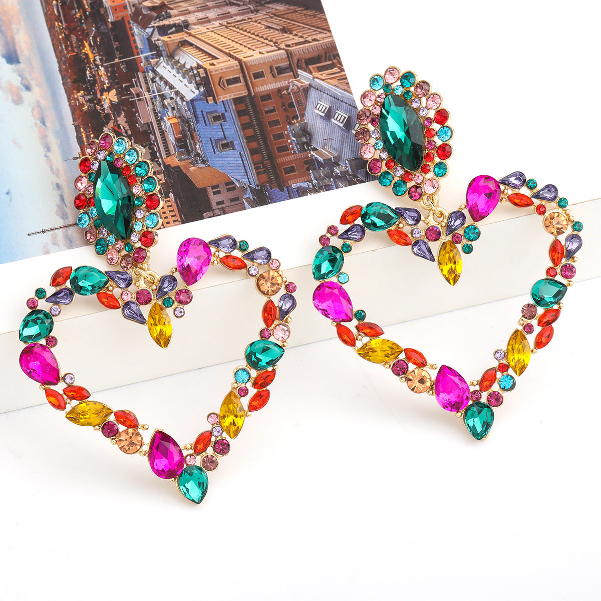 Extra Blingy Heart Earrings – K Bella Rose Accessories
